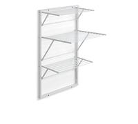 Arredamenti Italia Tendedero de Pared Karim, Madera - Cerrable - 16 m tendedero Extensible - Acabado Blanco Ar-It el corazón de la Madera