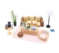 Arredamento Casa Delle Bambole Legno - Mobili in Miniatura - Set 11 per la Camera da Soggiorno - per Bambola Bambina - Oggetti Decorativi Bamboline Piccole