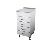 Arredobagno e Cucine Mueble de cocina modular de 40 cm, con 4 cajones, blanco Top Color travertino