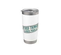 Arregla cosas pierde herramientas Handyman Humor Tool Fixer superior Vaso térmico de acero inoxidable de doble pared