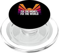 Arreglar el dinero arreglar el mundo verdad libertad esperanza bitcoin PopSockets PopGrip para MagSafe