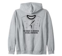Arreglar lo Que está Roto Reparación de Ropa Visible Sudadera con Capucha