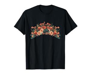 Arreglo botánico rústico de Corona de Flores de otoño Camiseta