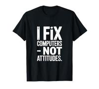 Arreglo Computadoras No Actitudes Tecnología Humor Camiseta