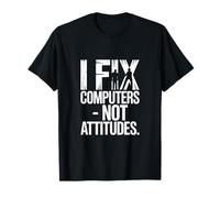 Arreglo Computadoras No Actitudes Tecnología Humor Camiseta