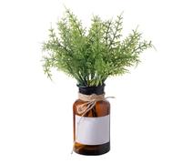Arreglo de césped artificial de invierno para decoración del hogar, sala de estar, 22.5 cm, decoración de boda y oficina, follaje floral de plástico simulado