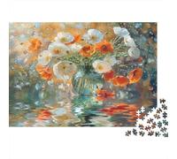 Arreglo de Flores de Amapola Rompecabezas Imposible,desafío for Adults Interesante Juego Educativo 1000 Piezas Obra De Arte De Juego De para Adultos Y Niños 38x26cm/1000pcs