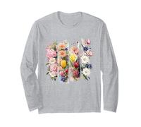 Arreglo Floral Acuarela Flores Botánicas Manga Larga