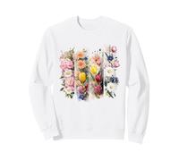 Arreglo Floral Acuarela Flores Botánicas Sudadera