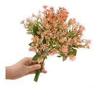 Arreglo floral artificial de lirios de cala para decoración de boda, exhibición del hogar, accesorios de fotografía, 31 cm de longitud (naranja)
