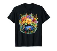 Arreglo Floral de jardín de Flores en Maceta Vibrante Camiseta