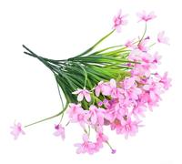 Arreglo floral de magnolia artificial de 7 tallos para decoración de telón de fondo de boda, hogar, barra o estantería (rosa)
