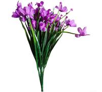 Arreglo floral de magnolia artificial de 7 tallos para decoración de telón de fondo de boda, hogar, barra o estantería (color loto rojo)