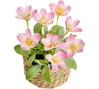 Arreglo floral de margaritas de poliuretano diseñado para crear contenido, proyectos de decoración del hogar y uso flexible en entornos de vida (rosa)