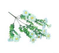 Arreglo floral estético de plástico de 15 cabezas perfectamente adecuado para decoraciones de boda en interiores y exteriores (azul)