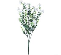 Arreglo floral estilo aliento de bebé no vivo en maceta para decoración de interiores para todas las estaciones sin sensibilidad a la luz (blanco)