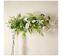 Arreglo Floral Falso Flores Artificiales Realistas Fondo Floral Boda, Flores Artificiales De Seda A Varios Estilos, Para Suite Nupcial, Escenario Boda, Hall Hotel, Escaparate, (Size:100cm,Color:E)