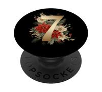 Arreglo Floral navideño Golden Seven PopSockets PopGrip Adhesivo