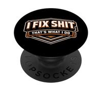 Arreglo Mierda Eso es lo Que Hago Reparador Divertido Reparador Reparación Reparaciones PopSockets PopGrip Adhesivo
