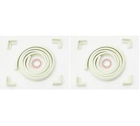 ARREGUI A-1044195 Protector para Borde de Muebles | Espuma Protectora para Bordes y Esquinas | Perfil Protector Infantil | Rollo anticolisión para niños | Acolchado | 2M + 4 esquineras| Blanco