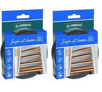 Arregui A-1050050 Antideslizante Negra para Interior y Exterior, Alta tracción Fuerte, Cinta Adhesiva de Seguridad para escaleras, peldaños, 5m x 25mm (Paquete de 2)