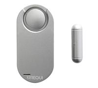 ARREGUI AL012 Alarma para casa, hogar, Tienda | Sensor de Alarma para Puerta y Ventana con 2 Controles remotos | Alarma sonor inalambrica con bateria | Sistema de Seguridad | Color Plata