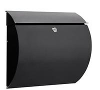 ARREGUI Aura E5404 Buzón Exterior de Acero, Tamaño L (Revistas, Sobres C4), Gran Capacidad, Buzón de Correo Grande, Buzón de Pared Moderno, Antilluvia, Fácil de Instalar, Negro