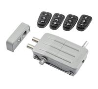 ARREGUI CI10P Cerradura de Seguridad Invisible para Puerta con 4 mandos a distancia | Antirrobo | Anti Okupas | Cerradura Electrónica para Puerta | Cerradura Inalámbrica | Cerrojo Interior | plata