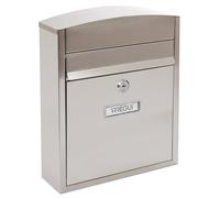 ARREGUI Compact E5737 Buzón Exterior de Acero Inoxidable Tamaño S (Correo DIN A5) | Buzón de Pared Pequeño | Buzón de Correo Individual | Antilluvia | Anticorrosivo | Fácil de Instalar | INOX