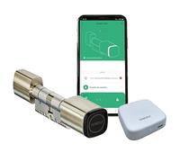 Arregui CYCLO + BRIDGE Cerradura Electrónica con App Móvil y Tarjeta RFID | Control desde Smartphone | Ideal Oficinas y Locales | Seguridad IP65 sin Llave | Control Remoto Compatible Google y Alexa