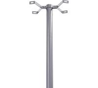 ARREGUI D-USA/PL Soporte Vertical de Acero para Buzon Exterior USA Mail de ARREGUI, Soporte para Buzon de Pie, para Buzon Americano, 133 cm de Altura, Resistente, Fácil de Instalar, Plata