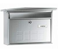 ARREGUI Deco E5707 Buzón Exterior de Acero Inoxidable, Tamaño M (Correo DIN A4 y Revistas), Buzón de Correo, Buzón de Pared de Fondo Estrecho, Antilluvia, Anticorrosivo, Fácil de Instalar, INOX