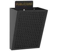 Arregui E2301 Cesta de Publicidad de Acero | 7,5 L | 30,5 x 22 x 19 cm | Negro