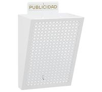 Arregui Cesta de publicidad E2304 de acero 7,5 L 30,5 x 22 x 19 cm blanco