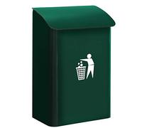 Arregui Papelera mural de acero E6103 – 18 L para garaje, parking, comunidad y portal – Verde