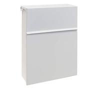ARREGUI Figure E6701 Buzón Exterior de Acero, Tamaño M (Correo DIN A4 y Revistas), Buzón de Correo con Cerradura Tapada, Buzón de Pared Mediano, Antilluvia, Fácil de Instalar, Blanco