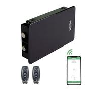 ARREGUI KAMO CI20NRC Cerradura de Seguridad Invisible para Puerta Control con Smartphone y Mando | Antirrobo | Anti Okupas | Cerradura Electrónica para Puerta con Bluetooth | Cerrojo Interior | Negro