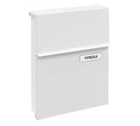 ARREGUI Line E6801 Buzón Exterior de Acero Tamaño S (Correo DIN A5) | Buzón de Pared Pequeño | Buzón de Correo con Cerradura de Buzón Tapada | Antilluvia | Moderno | Fácil de Instalar | Blanco