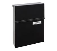 Arregui Buzón exterior Line E6804 – Acero, Tamaño S (DIN A5), Negro, Antilluvia, con cerradura
