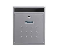 Arregui Mira Vertical V1302 | Buzón de Comunidad para Interior | Buzón de Correo Vertical para Portales | Cuerpo y Puerta Acero Lacado Gris - Plata | Capacidad DIN A4 | Cerradura Seguridad EN 13724