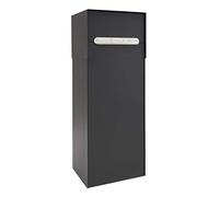 Arregui Multipack Base Doble Acceso EP3154 buzón individual de acero para paquetería grande, buzón para paquetes, recogida de paquetes trasera, negro