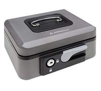 ARREGUI Popup C9726 Caja Caudales con Llave y Pulsador de Apertura para Contar y Transportar Dinero | Caja de Seguridad de acero y bandeja interior | Caja fuerte portatil 20 cm de ancho | Gris grafito
