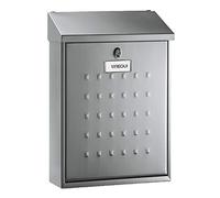 ARREGUI Premium E5607 Buzón de Correo de Acero Inoxidable, Tamaño M (Correo DIN A4 y Revistas), Buzón Individual Exterior, Buzón de Pared, Antilluvia, Anticorrosivo, Fácil de Instalar, INOX