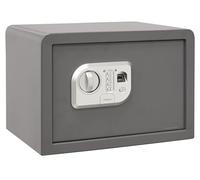 ARREGUI Print 140540 Caja fuerte de acero con apertura electronica mediante huella dactilar o con codigo|Caja de seguridad con lector biometrico para casa y hogar|Llave de Emergencia|27 x 38,5 x 30 cm