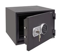 ARREGUI Resist 41220 Caja fuerte de sobreponer ignífuga certificada LFS60P, muy alta seguridad, apertura electrónica y llave, 32x45x43 cm, 21 L
