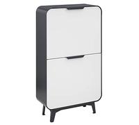 Arregui Round CR441-R Cubo de Basura y Reciclaje de Acero de 4 Compartimentos, Moderno y de Diseño | 4x17L (68L) | Cubos de Basura de Cocina | Contenedores de Reciclaje | antracita y blanco mate