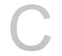 ARREGUI SEC11-T3 Número de Casa Exterior de 20 cm de altura | Placa de Señalización de Acero Inoxidable Satinado | Número de Puerta | Letra de Casa | Número de Vivienda, Piso o Escalera | Letra C