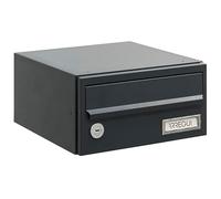 Arregui Slim H2406 Buzón de Pared para Edificios | Buzón de Comunidad Horizontal para Interior | Modulable y Agrupable | 12x24x25 cm | Antracita