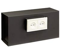 ARREGUI Socket 23000W-S1 Caja fuerte camuflada tras placa de enchufes | Caja fuerte empotrable en pared | Caja de seguridad camuflada | Caja fuerte invisible | 20x40x13 cm | 9 L