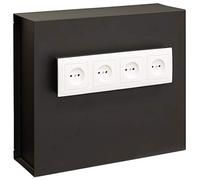 ARREGUI Socket 23000W-S2 Caja fuerte camuflada tras placa de enchufes | empotrable en pared | Caja de seguridad invisible | 35x40x13 cm, 15 L, enchufe genérico